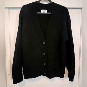 Old Navy Women's Black Shaker Stitch Cardigan Sweater